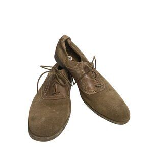 Robert Wayne Men's size 10.5D Brown Suede Leather Oxford Shoes
